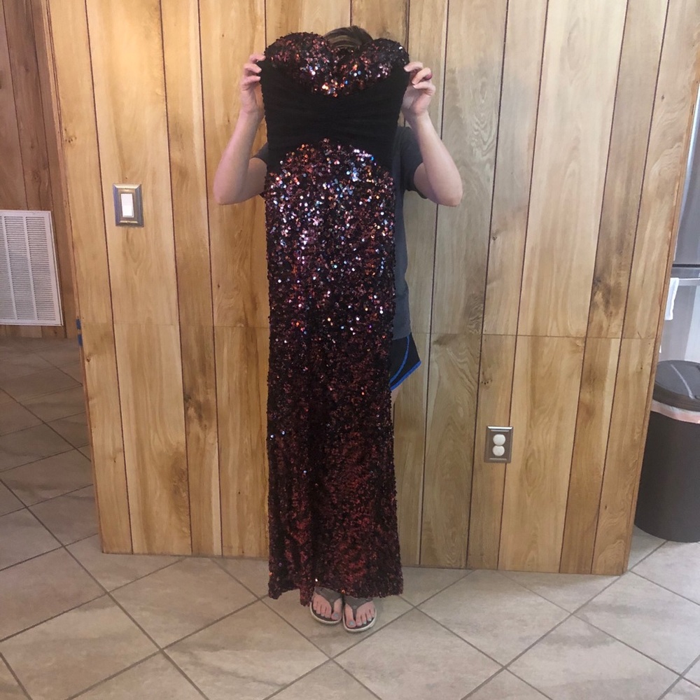 Strapless gown